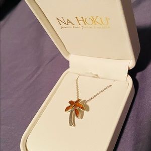 Na hoku sterling silver palm tree necklace